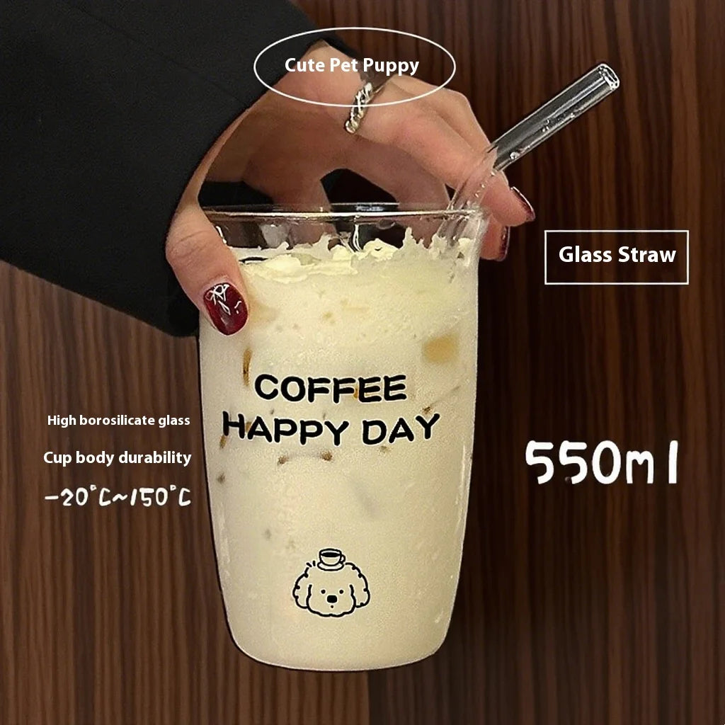 Gianxi High Borosilicate Glass Cup For Household Use Heat-Resistant Water Cup High Aesthetic Coffee Cup