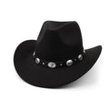 Vintage Western Cowboy Hat Comfortable Roll Up Brim Belt Buckle Cowgirl Fedora Cowgirl Church Sombrero Hombre Caps