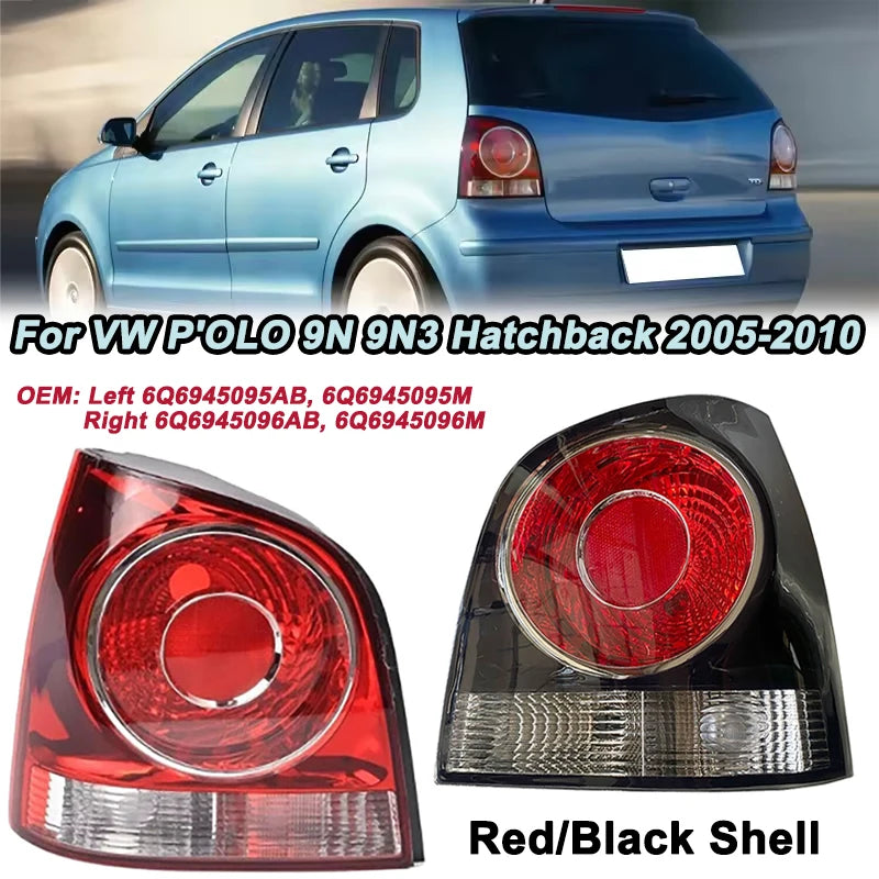 For Volkswagen VW POLO 9N 9N3 Hatchback 2005-2010 Car Tail Light Rear Reverse Brake Lamp Signal (No bulb) 6Q6945095AB 6Q6945095M