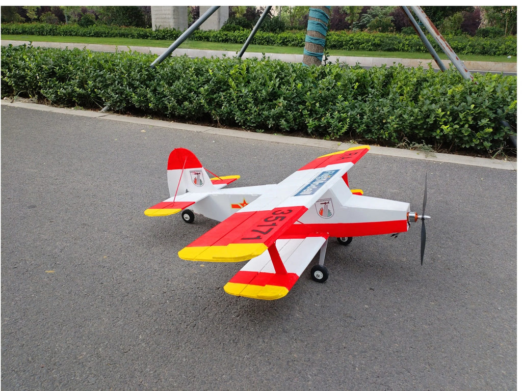 Rc  Short Take-Off And Landing Jungle Biplane 1000mm Wingspan Electric Pp Plate Fixed-Wing Remote-Controlled Model Aircraft