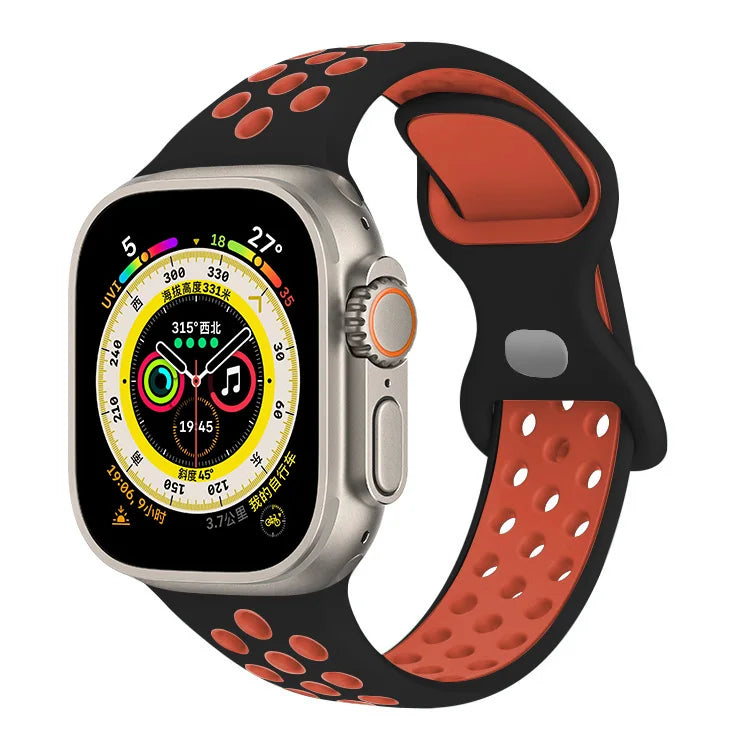 Strap For Apple Watch Ultra 7 8 9 41mm 45mm 40 44 42mm for nike sport Band iWatch serie SE 6 49mm Silicone Breathable bracelet