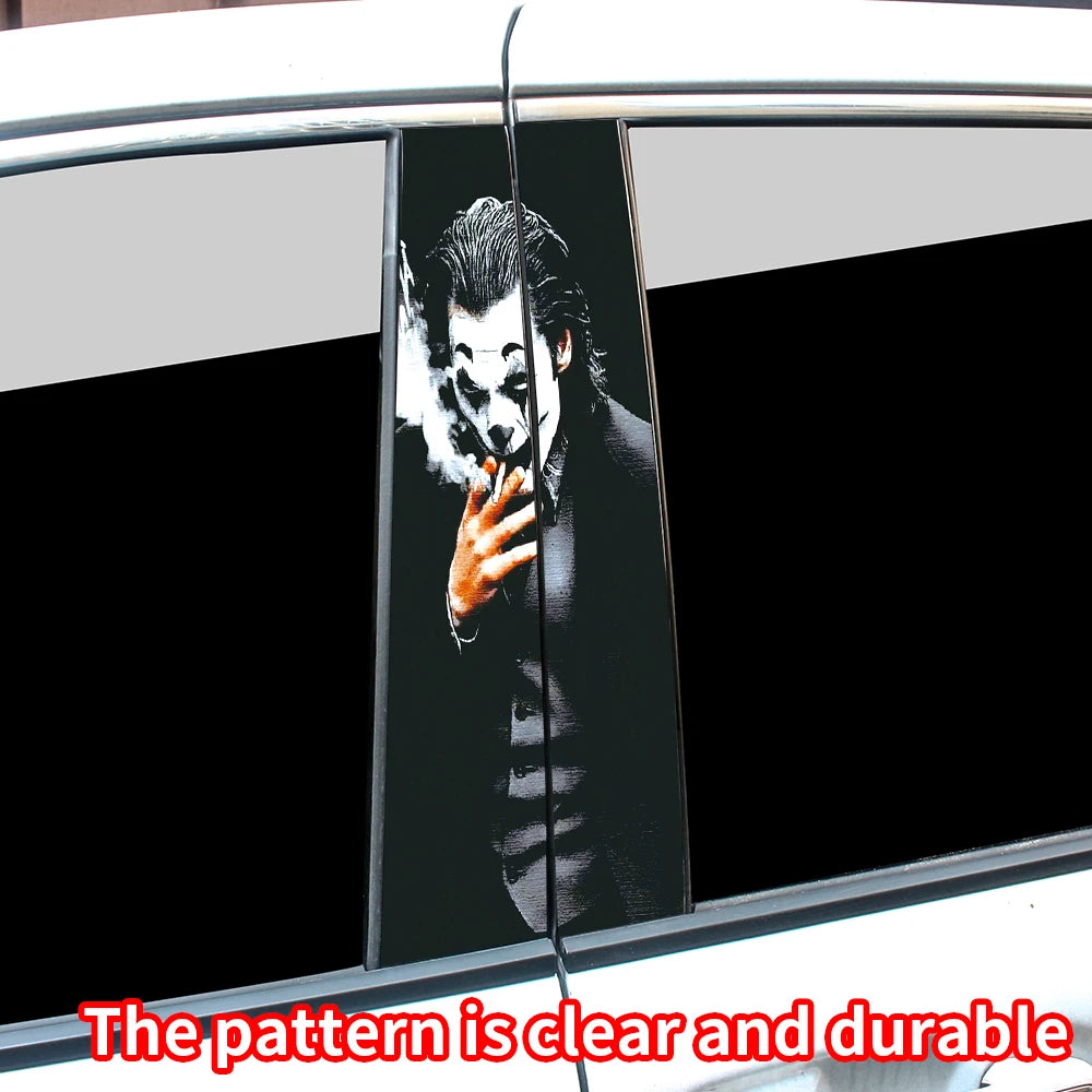 Car Joker Stickers Funny DIY Auto B-pillar Waterproof Sunscreen Decoration Cover Scratches Playing Card Vinyl Decals Accessories