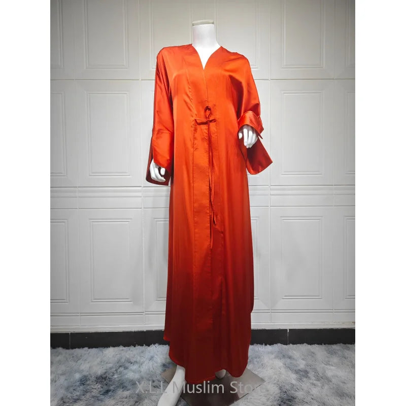 Ramadan Decoration 2024 Muslim Girl Army Green Prayer Dress Robe Abaya Dubai Luxury Femmes Kaftan Kebaya Cardigan Islamic Gift