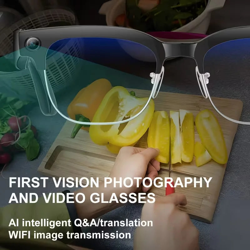 2026 New Smart AI Glasses 800W Shooting Camera HD Photo Video Voice Call Translation Waterproof Bluetooth AI Motorcycle Glasses