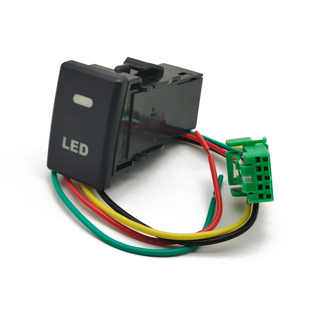 Car LED Spotlight Radar Fuel tank Rearview Steering Wheel Heating Button Switch with Wire for ISUZU MU-X D-MAX SPARK CROSS