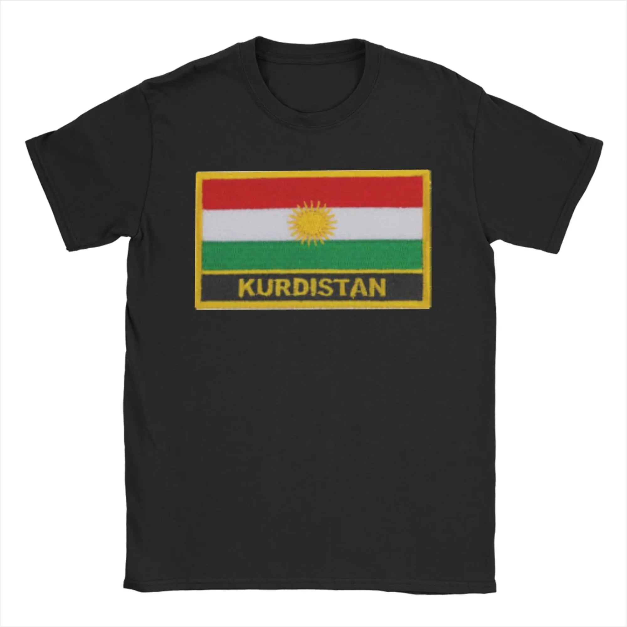 Kurdistan Flag Map  Cotton T-Shirt For Man Summer  Y2K Retro T Shirts Breathable Harajuku Tee Shirt Oversized Hot Sale Tops - Free Item.