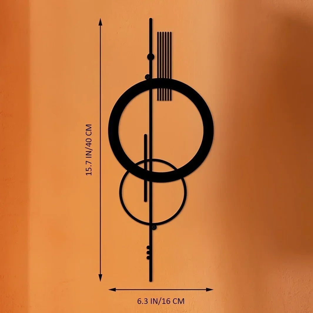Minimalist Wall Decor: Metal Geometric Hanging" Bring a touch of modernity to your home.