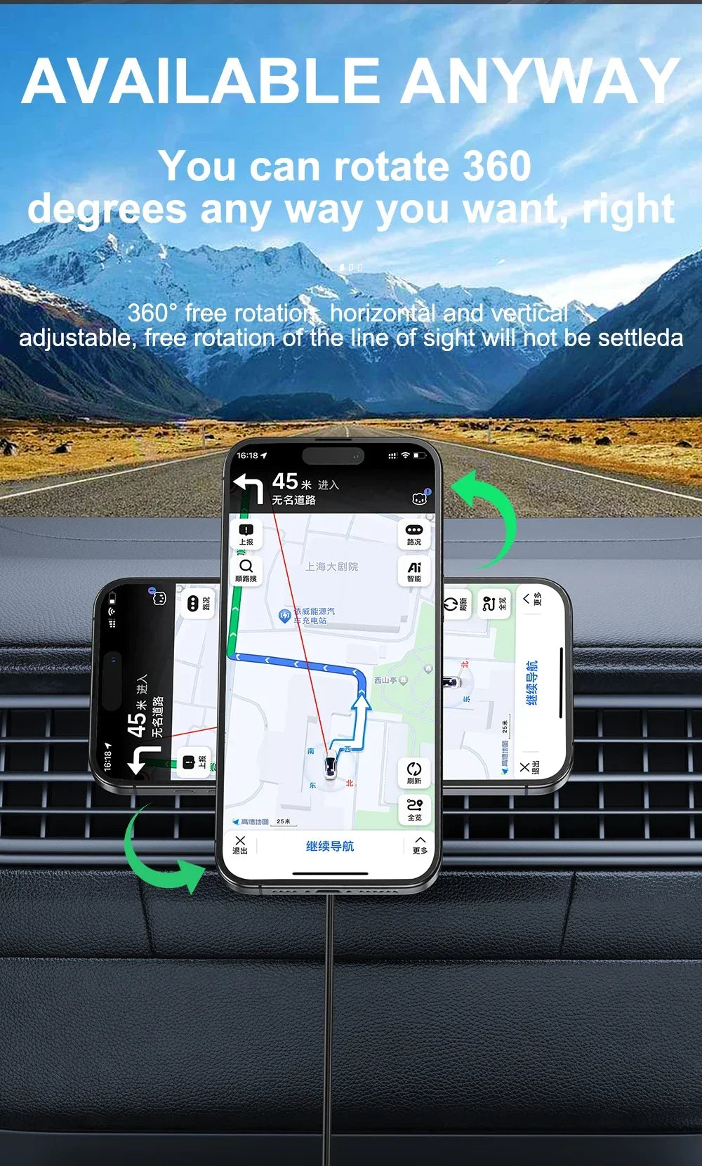 Magnetic 2 In 1 Car Wireless Charger Car Phone Holder Fast Charging Station Mount For  iPhone 16 15 14 13 12 Pro Max Airpods