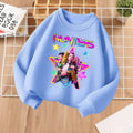 SPRING K POP Cartoon Printed Girls Casual Sweatshirts Kids O Neck Long Sleeve Tops Fashion Children's Fashion Hoodies Breathable