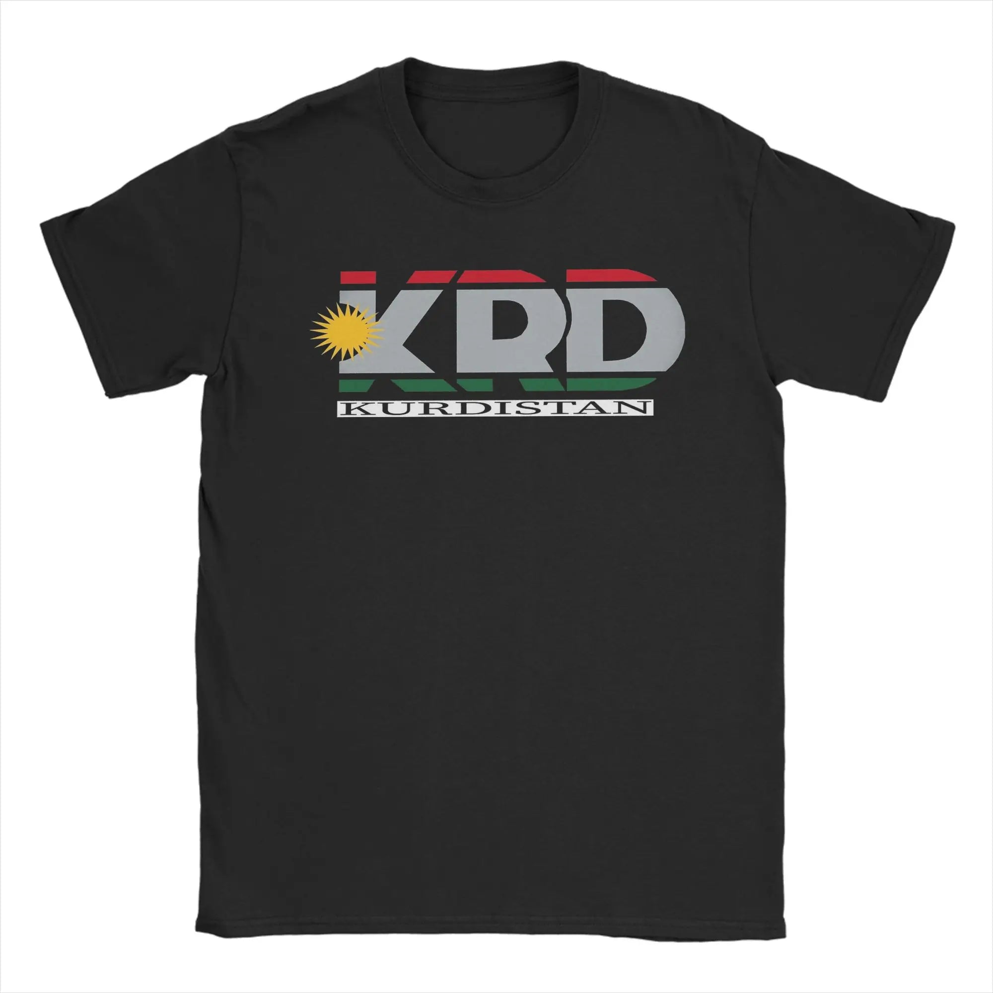 Kurdistan Flag Map  Cotton T-Shirt For Man Summer  Y2K Retro T Shirts Breathable Harajuku Tee Shirt Oversized Hot Sale Tops - Free Item.