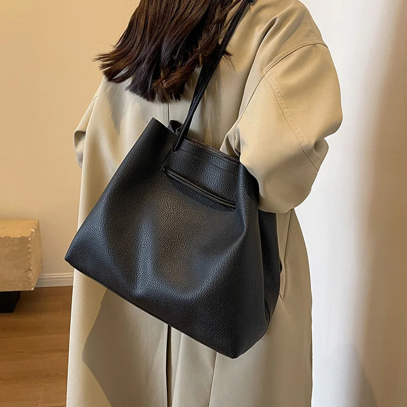 2026 Super Hot FashionLargeCapacityBagforWomenTextured Handbag, Versatile Shoulder Bag for Work and Commuting, Underarm Tote Bag
