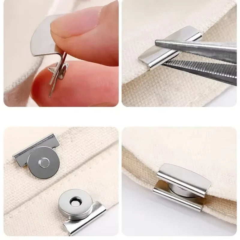Bag Magnetic Buckle Handbag 4sets DIY Multicolor Seam Free Smooth Clasp Clothing Metal Button Strong Magnet Buckles Accessories