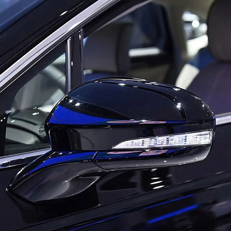 For US Ford Fusion 2013 2014 2015 2016 2017 2018 2019 2020 2021 Car Side Rearview Mirror Cover Glossy Black Clip-on Exterior
