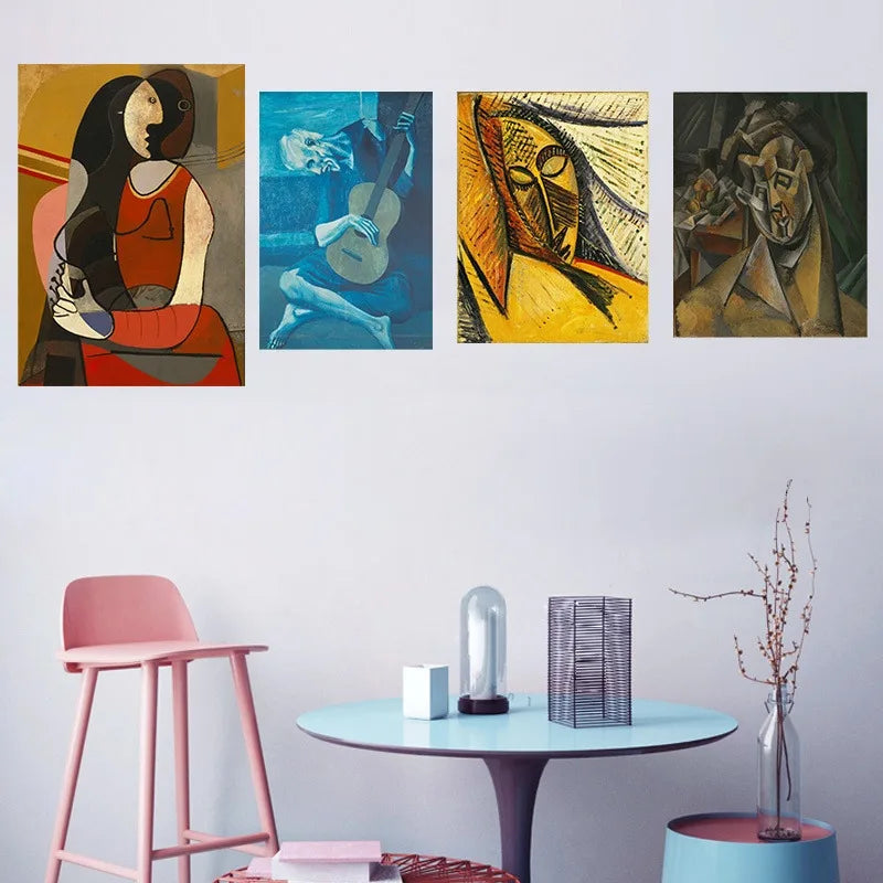 Pablo Picasso Famous Artwork Collection Poster Canvas Painting Abstract Vintage Wall Art For Gallery Living Room Home Decor