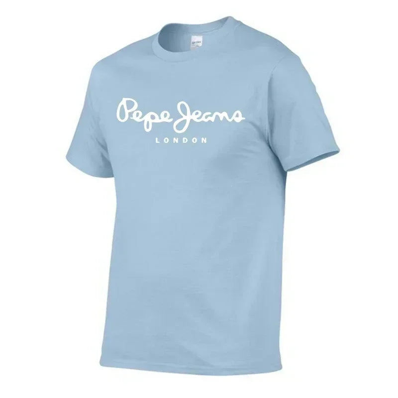 Pepe-Jeans-London Logo 3D Printed Men's Kids T-shirt, a Popular Short-sleeved Outdoor Casual Quick-drying Breathable Sweatshirt