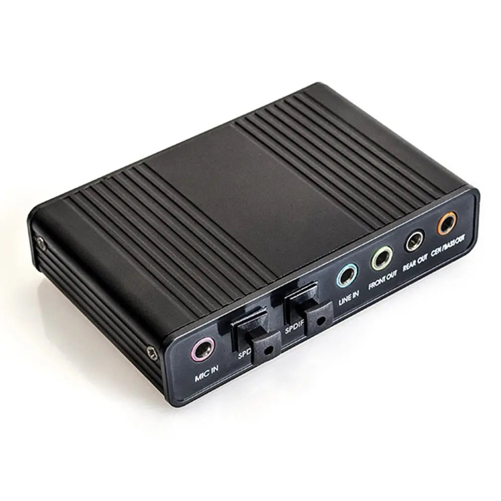 External USB Sound Card 6 Channel 5.1Surround Adapter Audio Card USB 2.0 Optical S/PDIF Sound Card Adapter for PC Laptop Desktop