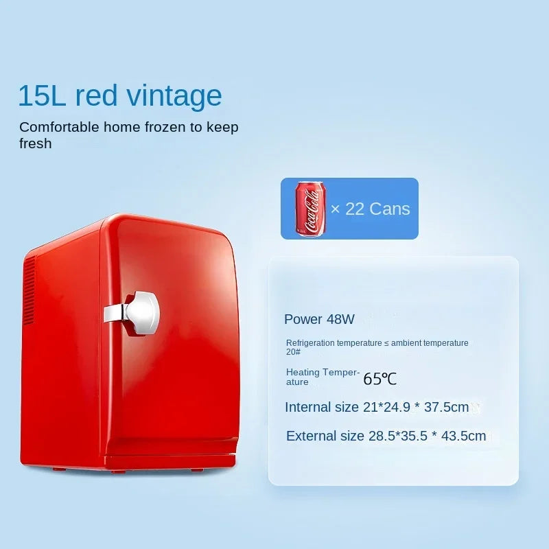 Refrigerator Small Dormitory Household Mini Car Fridge Mini Refrigerator Dual Use in Car and Home Cosmetics Refrigeration