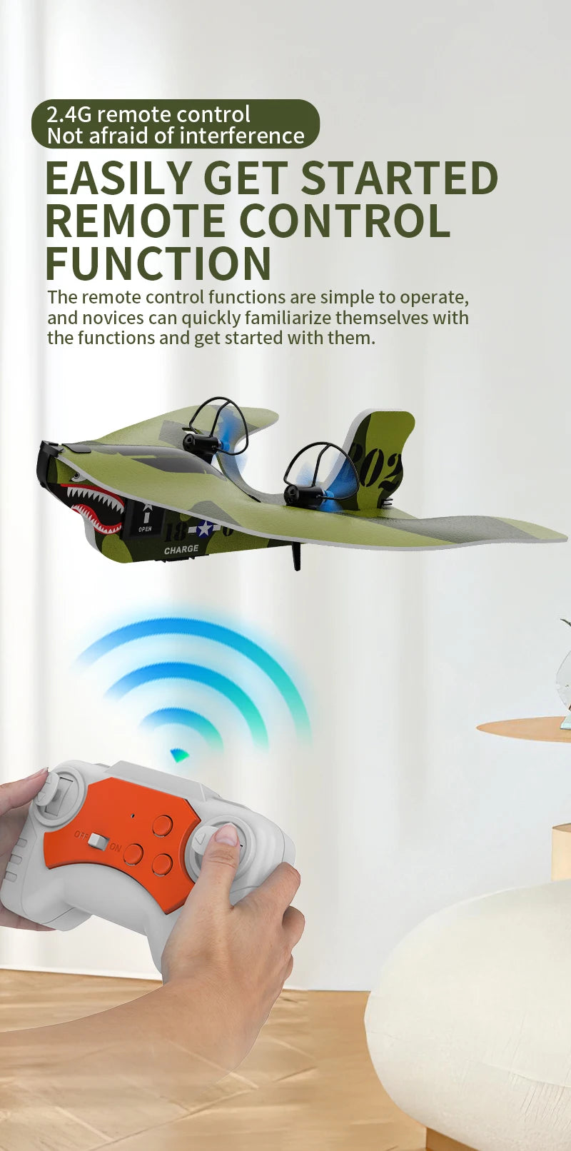 RC Plane 2.4G Remote Control Airplane Flying Model Glider With LED Lights Aircraft Foam Planes RC Toys For Children Gifts