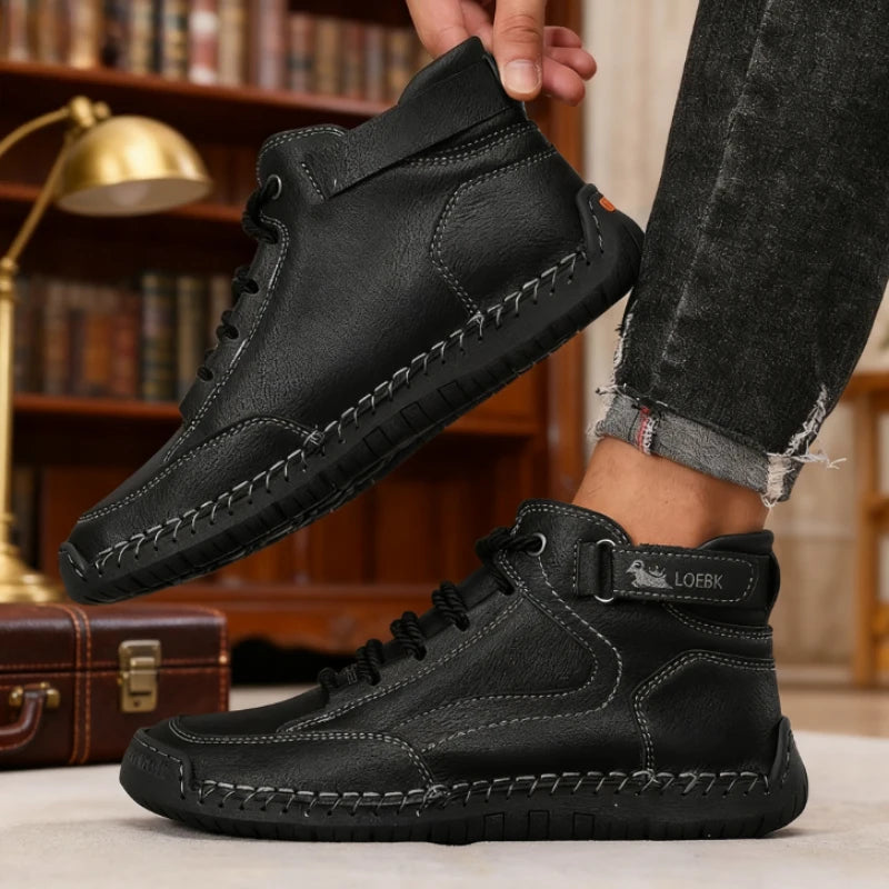 Men's High Top Boots Fashionable Handmade Sewn Buckle Casual Shoes Comfortable Fashionable Daily Walking Outdoor Adventure Boots