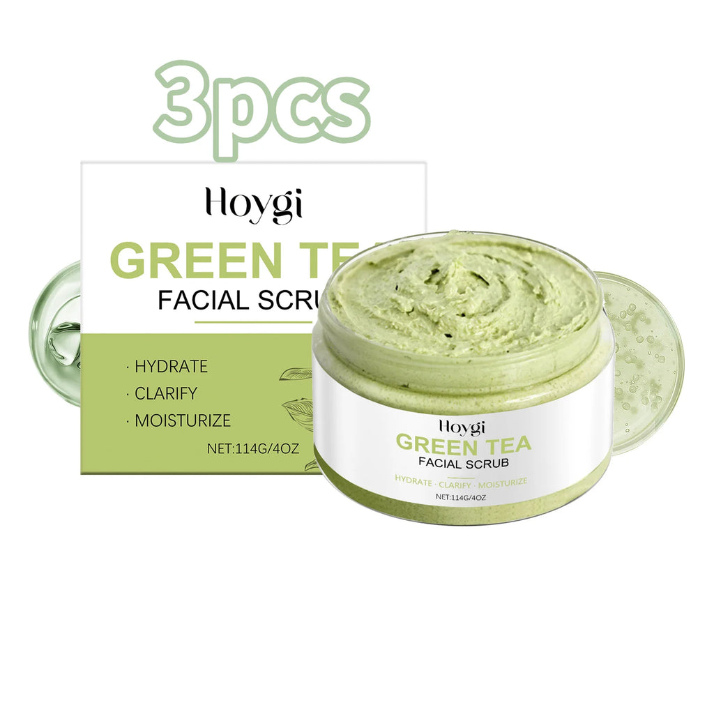 Green Tea Facial Scrub: Cleanses Pores Moisturizes Gently Exfoliates Enhances Skin Radiance, And Deeply Nourishes Facial Skin