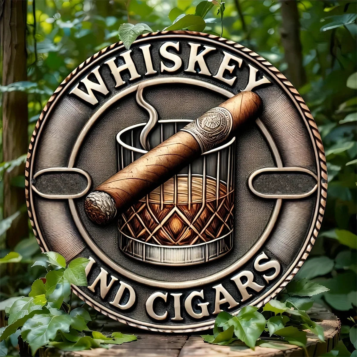 Garage Decor，Whiskey And Cigar Wall Decor, Fun Wall Decor Wall Decor Street Yard Home  Club Farm Garden Wall Art