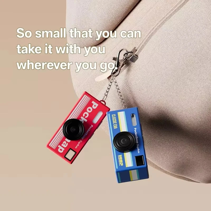 Retro Mini Keychain Camera 1080P HD Recorder Thumb Camera Built-in Flash 70.2° Wide Angle Lens CCD Camera with TFT LCD Screen