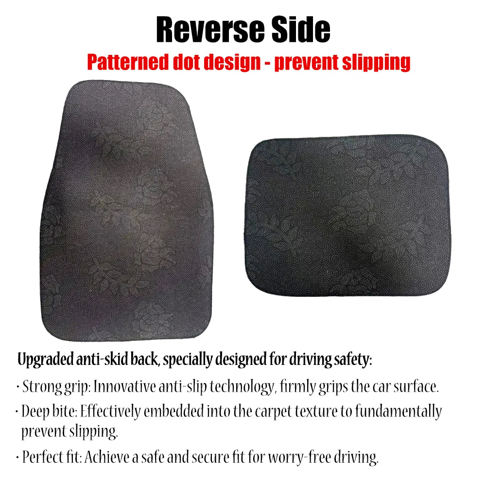 Universal Car Floor Mat Front & Rear Automotive Carpet Floor Mats For Auto SUV Sedans Vans Accessories Dirt and wear-resistant - Free Items Weekend 50% off)