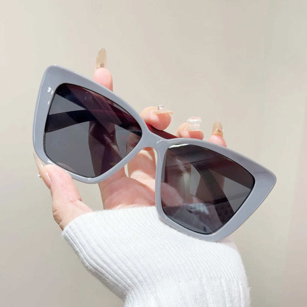 Women Trendy Cat Eye Sunglasses For Men Retro Large Square Frame Sun Glasses UV400 Protection Goggle Eyewear Shades Eyeglasses