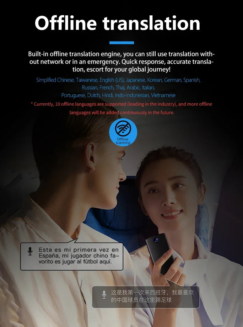 T17 Intelligence Translation 138 Language Voice Recording & Photo Translate WIFI ChatGPT Online/Offline Translation