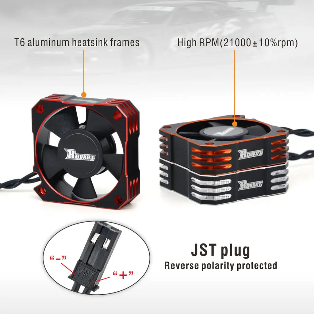 Rocket RC Fan 25mm 30mm 35mm 40mm 50mm SURPASS HOBBY Heat Dissipation Cooling Fan for For 1/10 1/8 Brushless Motor RC Car Part.
