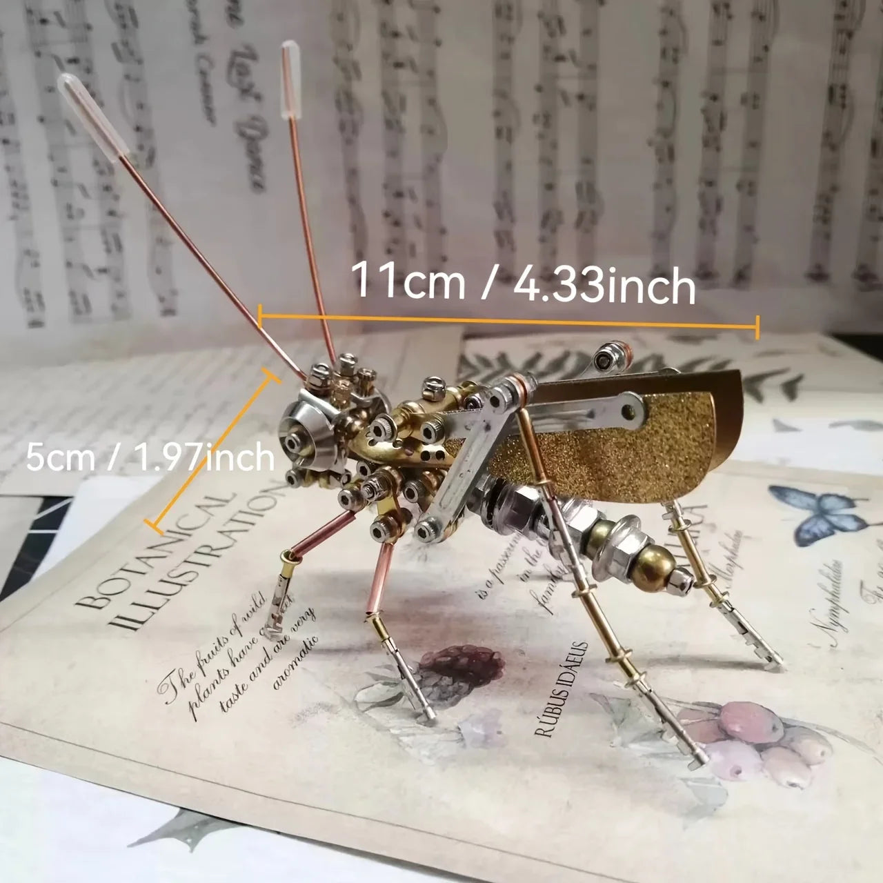 Steampunk Bee 3D Metal Dragonfly spider Puzzle for Adults & Teens DIY Craft Set Gold Mechanical Insect Model Unique Gift Idea