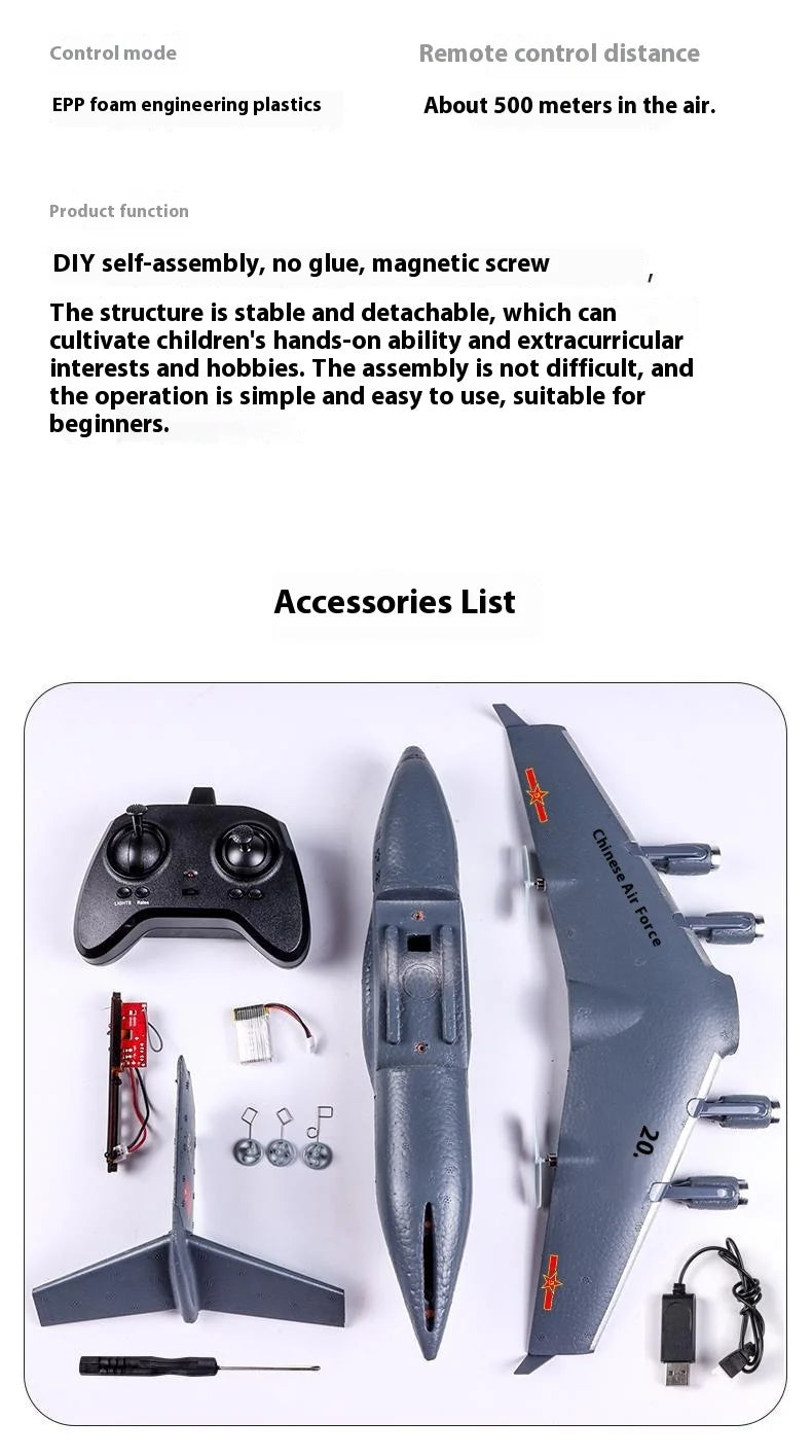 Rc Plane New Product: Chinese Military C17 Transport Aircraft, Y-20 Fixed Wing Qf005b Remote Control Glider, Diy Model Aircraft