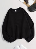 Winter Womens Solid Sweatshirts Casual Comfortable Warm Hoodies Loose Crewneck Fleece Pullover Tops Autumn Womans Streetwear