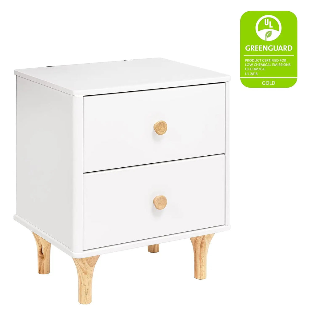 Lolly Usb Port Nightstand, In White And Natural