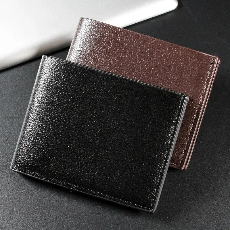 Men's Wallet Genuine Leather Men Wallets Premium Product Real Cowhide Wallets for Man Short Black Walet Portefeuille Homme - Free Item Weekend (50% off).