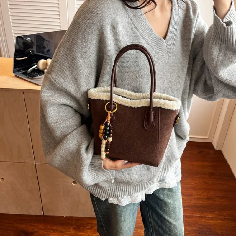 Ladies Hand Bags Made Of Sheepskin Leather Featuring Classic Denmark Casual Vintage Neat Lightweight Look