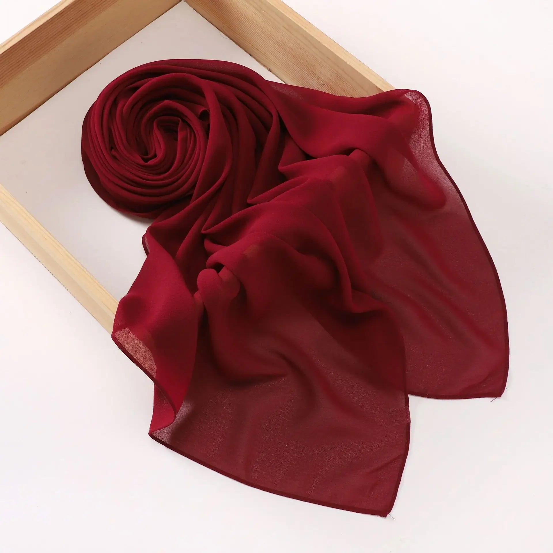 110*110CM Square Chiffon Hijab Solid Color Headscarf for Women Muslim Shawls Head Wrap Bandanas Headband Kerchief Turbante Mujer