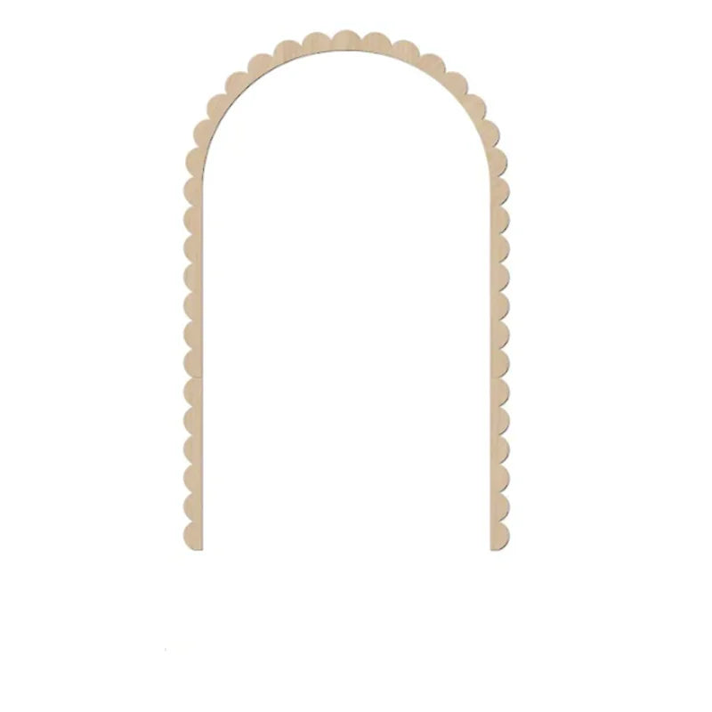 Wood Wall Arch Decor Modern Wooden Wall Panel Scallop Wall Trim Accent DIY wood  arch shaped wooden frame scalloped