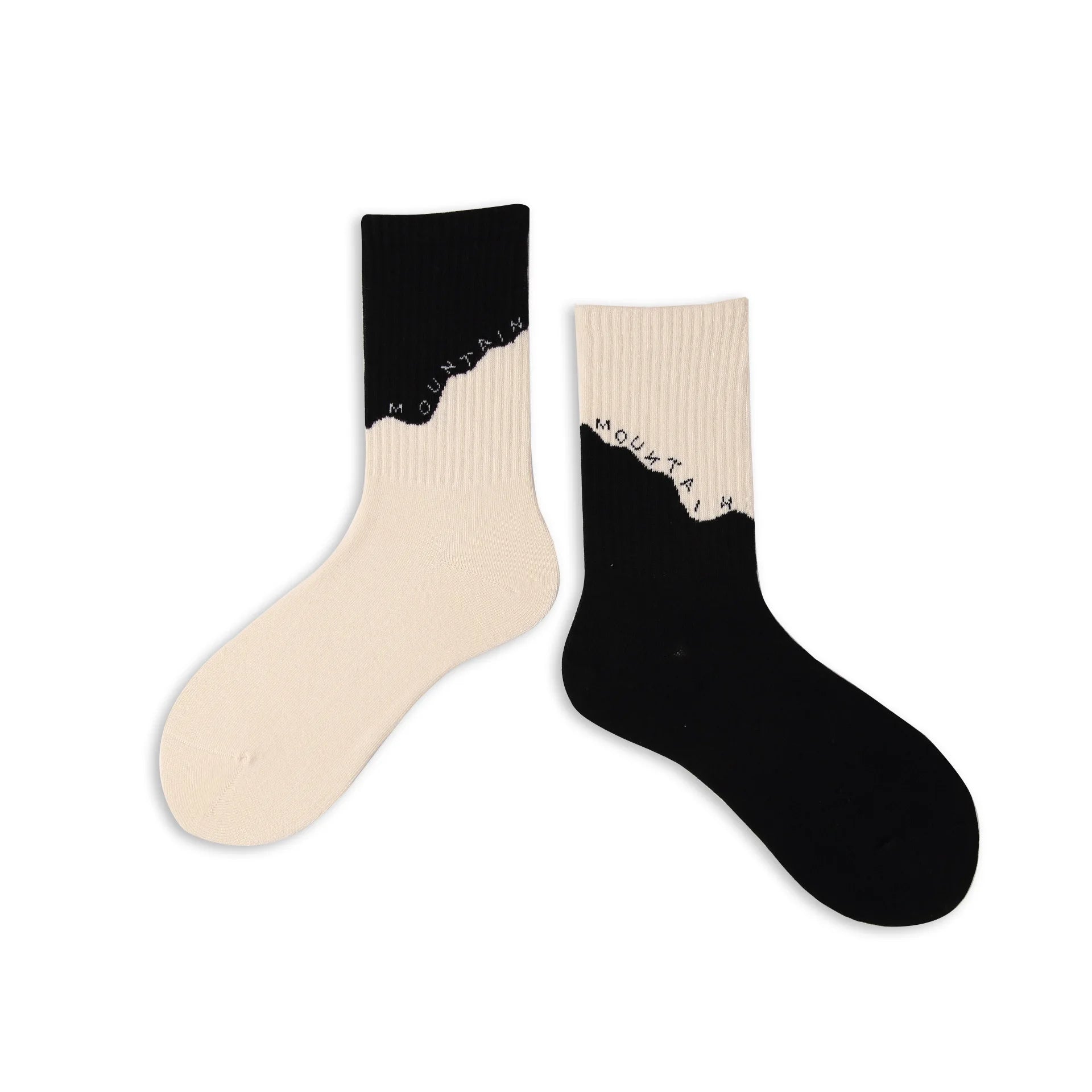 Japanese Korean Style Harajuku Socks Women Combed Cotton Boneless Crew AB Socks Men Street Fashion Trend Sports Couple Socks