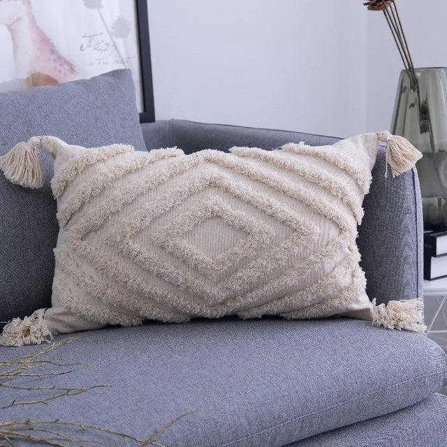45 * 45/30 * 50cm Moroccan Bohemian Plucked Nordic Style Pillowcase Hotel Home Living Room Sofa Cushion Cover