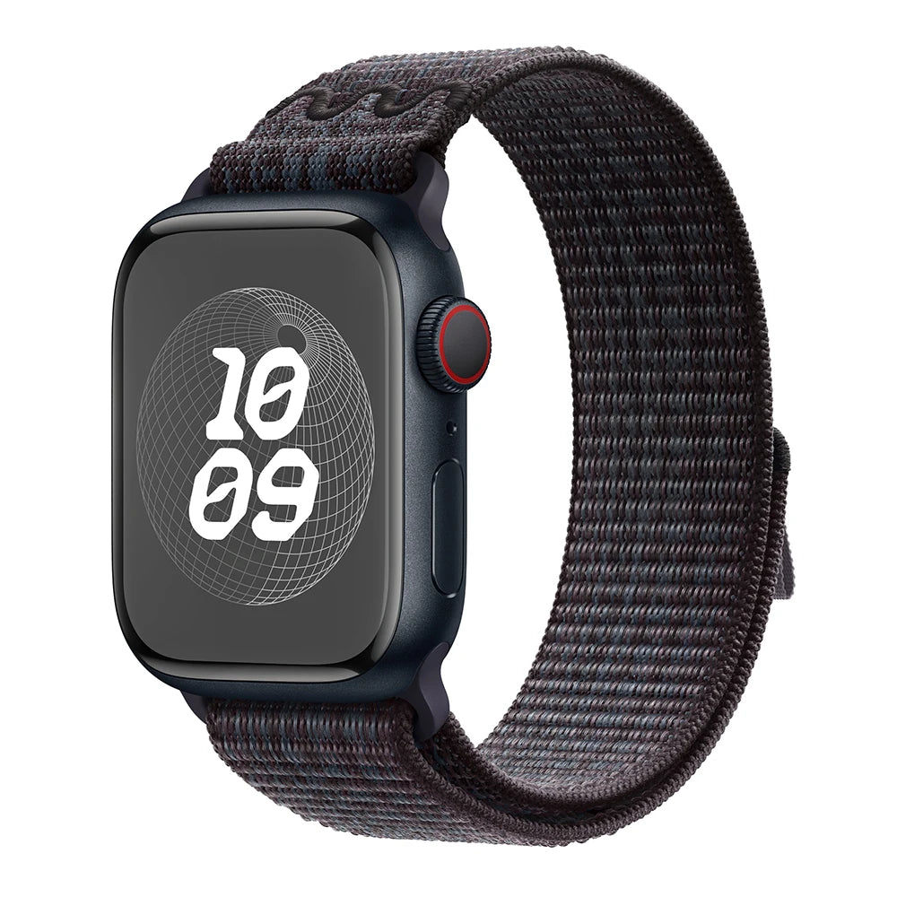 Nylon Loop Sport Strap For Apple Watch Band Ultra 49mm 45mm 40/44mm 41mm 38/42mm Bracelet For Nike iWatch 9 8 7 6 5 SE Watchband