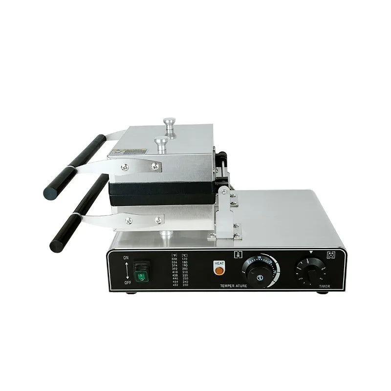 2 Slice Waffle  Machine Commercial Bread Baker with Non-stick Plate Timer and Temperature Control