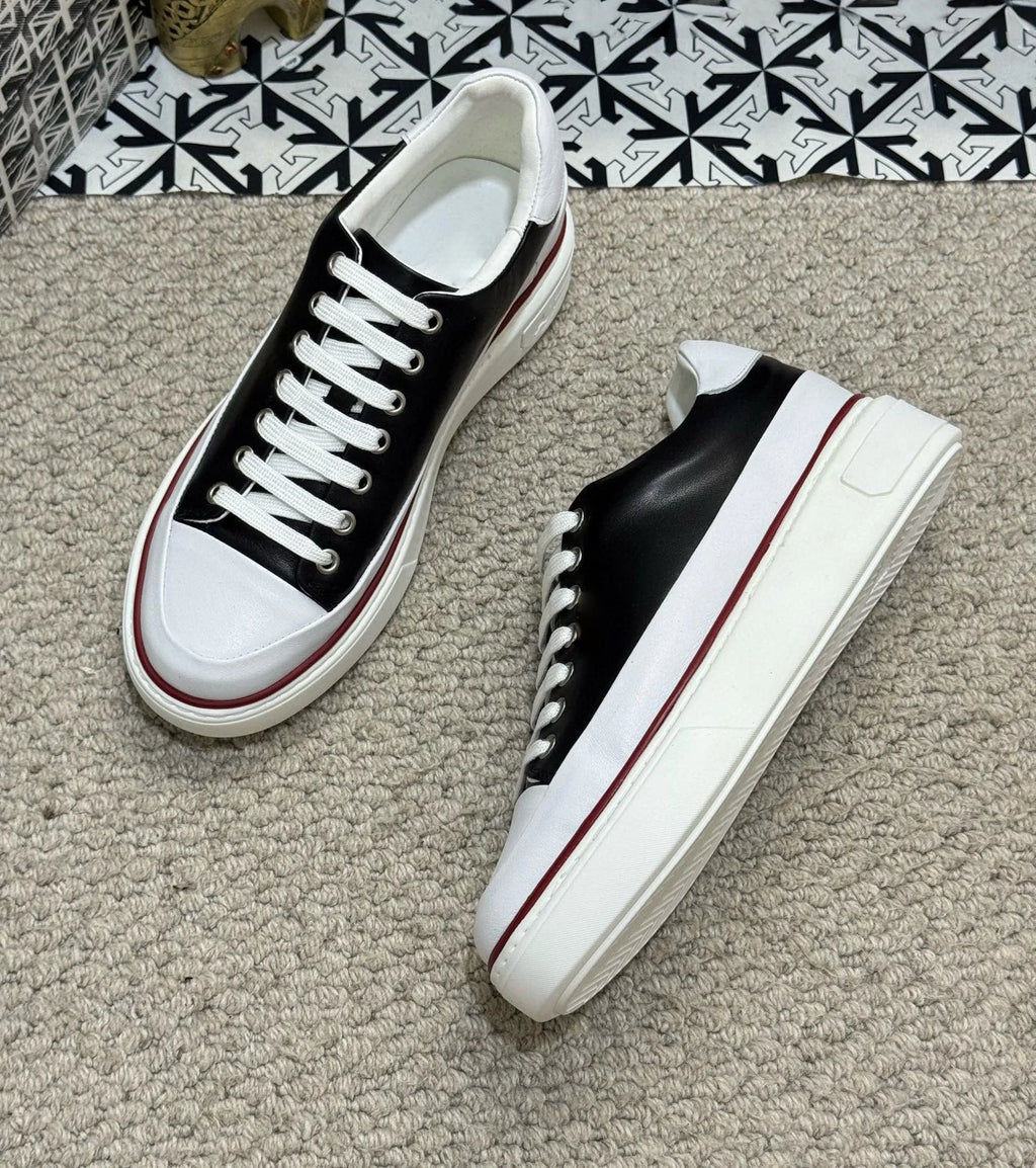 Genuine Leather Sneakers Are High-quality Casual Shoes From A Luxury Brand They Are Versatile and Ideal for Outdoor Commuting