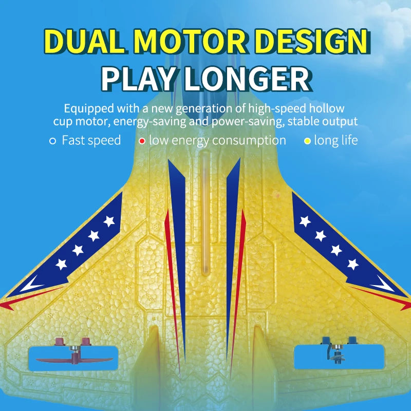 2.4G RC Plane KF803 With LED Lights RC Flying Model Glider Remote Control Vertical Plane EPP Foam Airplane Children Gifts Toy