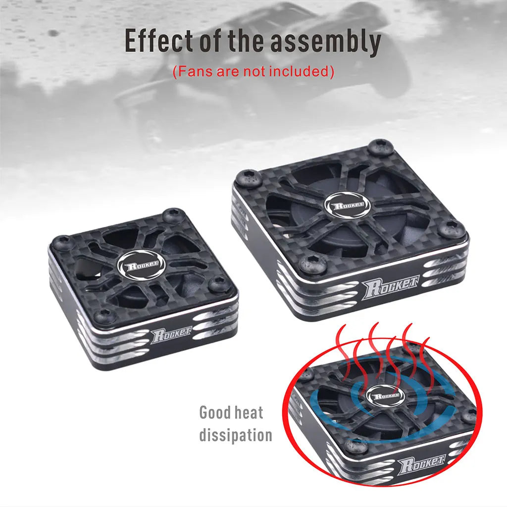 Rocket RC Fan 25mm 30mm 35mm 40mm 50mm SURPASS HOBBY Heat Dissipation Cooling Fan for For 1/10 1/8 Brushless Motor RC Car Part.