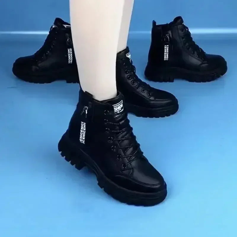 Shoes for Women Fashion Comfortable Casual Shoes 2025 Winter Warm Plus Velvet Shoes Women Thick-Soled Cotton Ankle Boots Sneaker