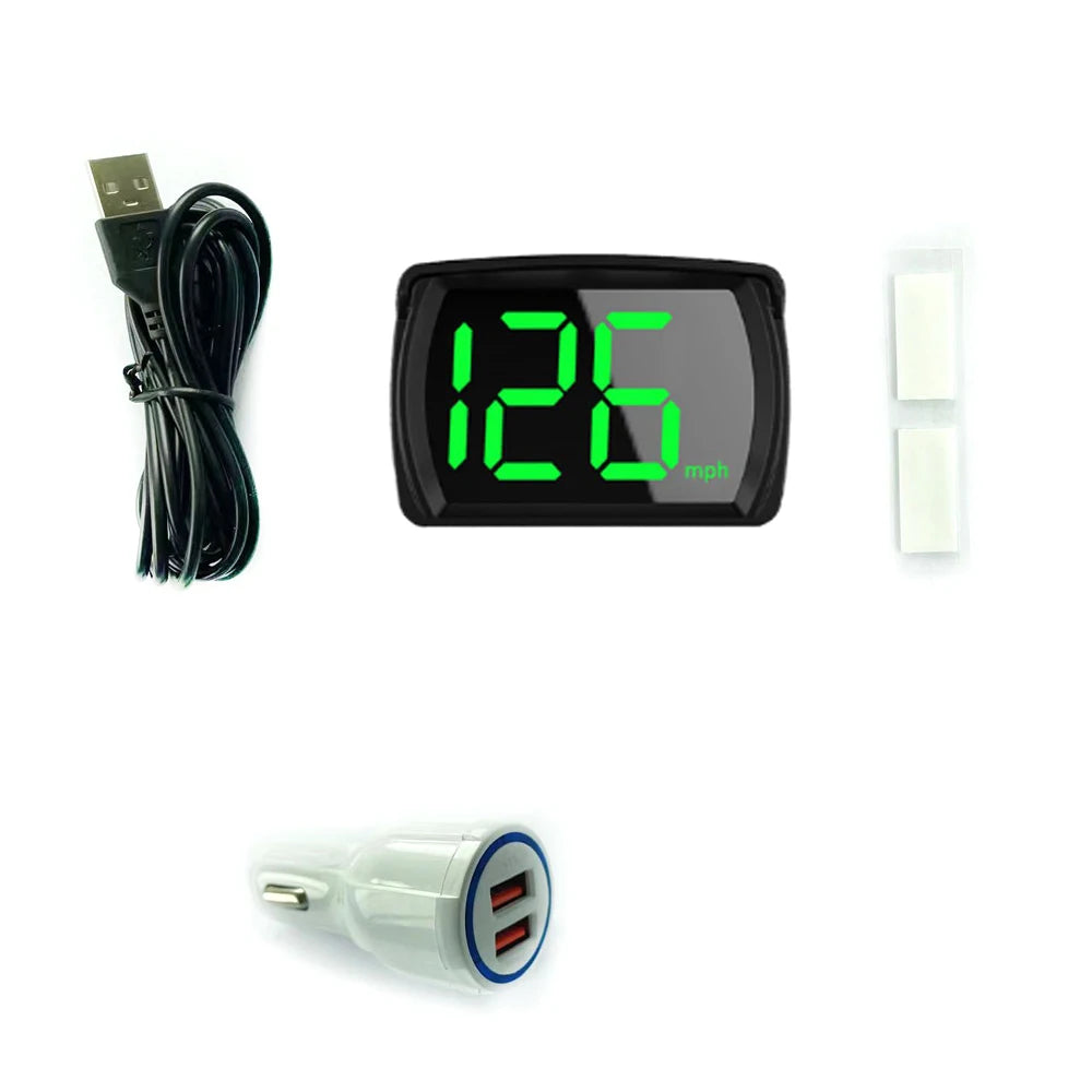 Car HUD Display Car Headup Display MPH GPS Digital Speedometer with LED Large Font Display for Car Truck SUV Motorcycle
