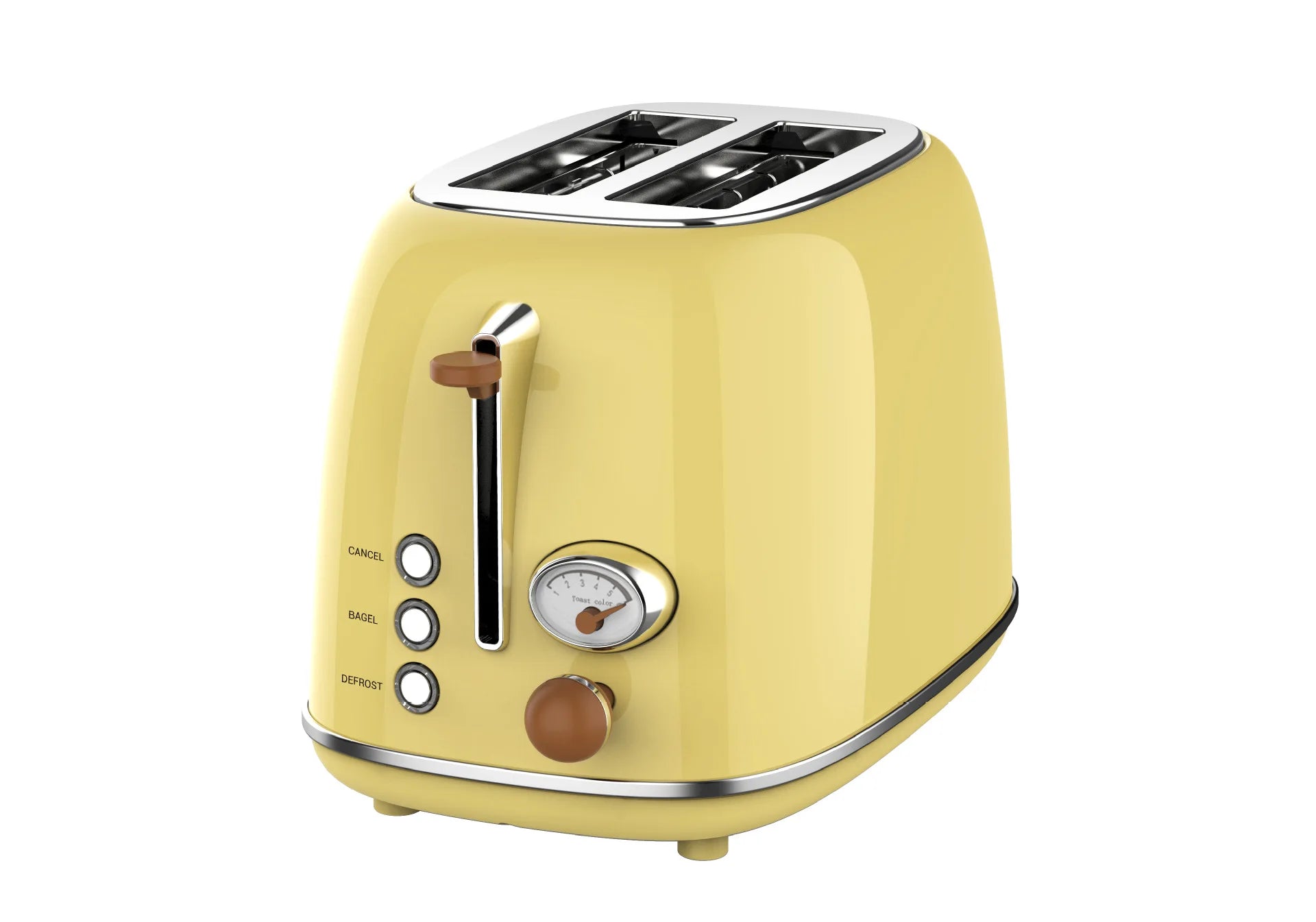 Retro 2-Slice Toaster with Grill, Multifunctional Smart Bread Toaster Kitchen Appliance