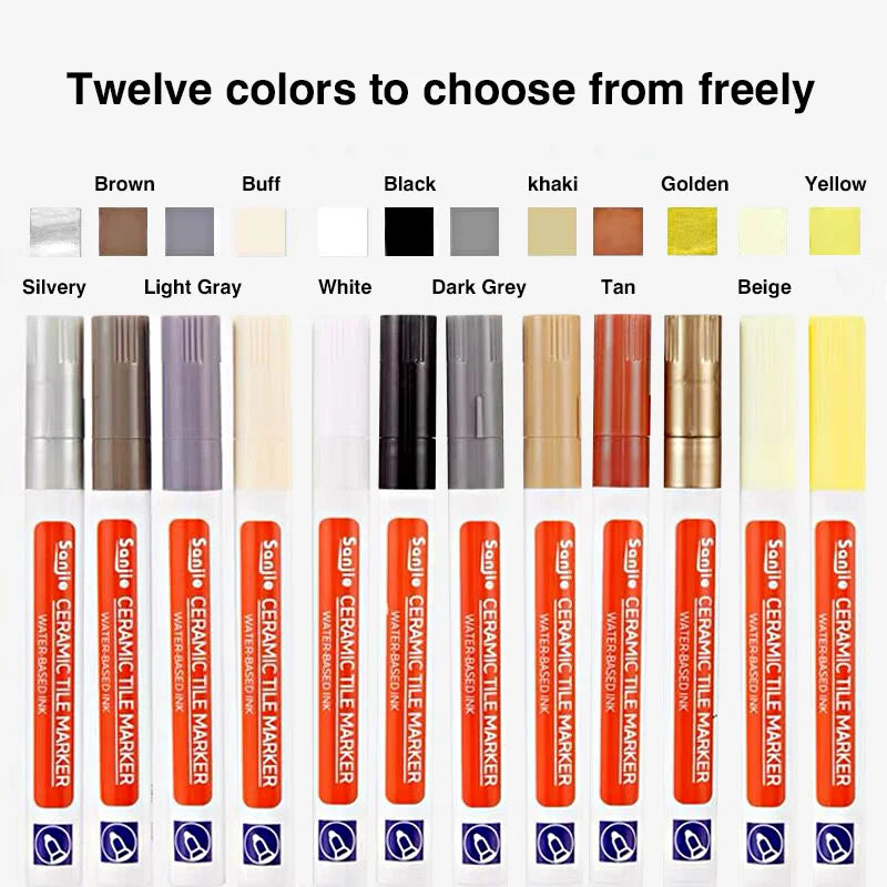 1/3 Pcs Waterproof White Marker Pen Wall Seam Repair Tiles Grout Markers Pens Floor Bathroom Decontamination Paint Brush Tools - Free Item.