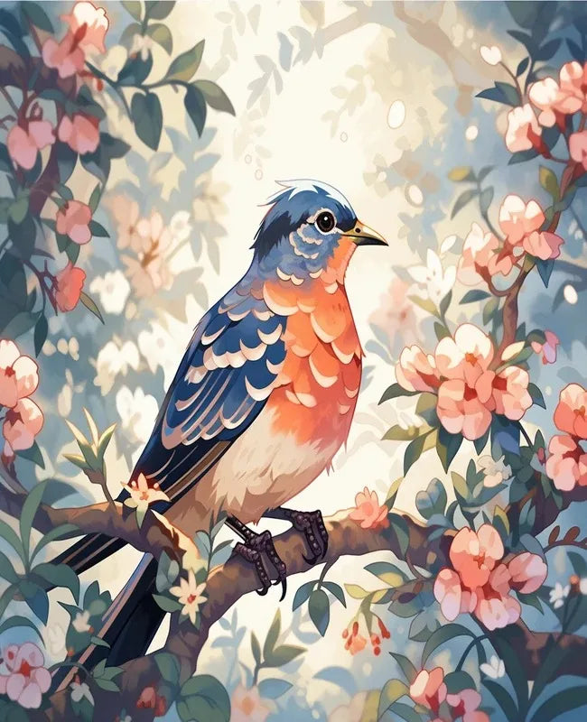 Painting Paints By Numbers Artistic bird illustration Wall Art Crafts Supplies Adults Handmade Paint Kit Canvas Picture